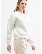 Guess Bluza de trening cu logo pe piept - Alb murdar