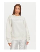 Guess Bluza sport cu logo si maneci cazute