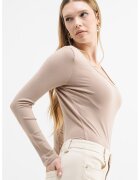 Guess Body slim fit cu maneci lungi - Bej