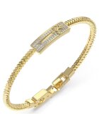 Guess Bratara Rebel Knight cu cristale JUMB05081JWYG - Auriu