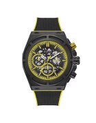 Guess Ceas barbatesc GW0713G2 - Quartz - 50mm - negru - curea din silicon