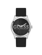 Guess Ceas barbatesc GW0888G1 - carcasa 44mm - curea silicon gri metalizat - mecanism quartz - rezistenta la apa 3 ATM