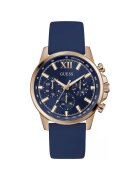 Guess Ceas barbati Walker - 44 mm - carcasa inox - curea silicon - albastru - rezistent la apa 50m