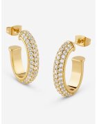 Guess Cercei rotunzi cu zirconia - Auriu