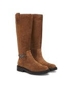 Guess Cizme dama FLFYN2 LEA11 - Piele naturala - Maro