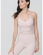 Guess Colanti cu model monograma - Roz pastel/Alb murdar