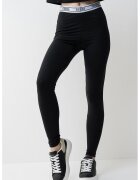 Guess Colanti din amestec de bumbac cu logo - Negru