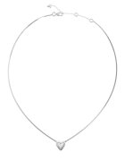 Guess Colier cu pandativ inima cu zirconia - Argintiu