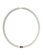 Guess Colier de otel inoxidabil cu logo - Argintiu