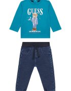 Guess Compleu copii - bluza si pantaloni - albastru/bleumarin