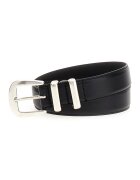 Guess Curea din piele cu model uni - Negru