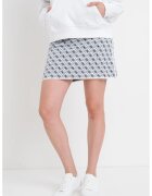 Guess Fusta din amestec de lana cu model monograma - Alb/Bleumarin