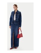 Guess Fusta din denim de amestec de lyocel cu slit frontal
