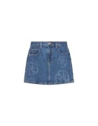 Guess Fusta scurta din denim cu imprimeu logo