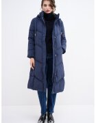 Guess Geaca lunga cu gluga detasabila - Bleumarin