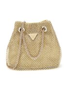 Guess Geanta bucket cu logo - Auriu