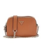 Guess Geanta crossbody din piele ecologica cu doua compartimente Noelle - Maro scortisoara
