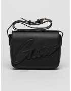 Guess Geanta crossbody din piele ecologica cu logo in relief - Negru