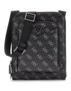 Guess Geanta crossbody din piele ecologica cu model logo Siena - Negru/Gri deschis
