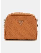 Guess Geanta crossbody din piele ecologica cu model monograma - Maro scortisoara