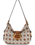 Guess Geanta cu bareta de umar si logo Camden - Bej