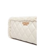 Guess Geanta dama Bone Cristi Mini - ecologica - 3 compartimente - culoare alba