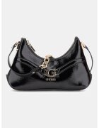 Guess Geanta de umar cu aspect lacuit - Negru