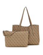 Guess Geanta tote din piele ecologica Brenton - Maro