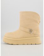 Guess Ghete slip-on de piele intoarsa ecologica cu captuseala de blana sintetica - Bej