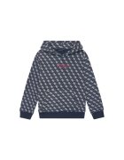 Guess Hanorac cu gluga copii model cu imprimeu - bleumarin