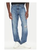 Guess Jeans Blugi cu croiala conica si rupturi decorative