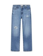 Guess Jeans Blugi drepti cu aspect deteriorat - Albastru deschis