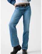 Guess Jeans Blugi drepti cu talie medie - Albastru deschis