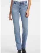 Guess Jeans Blugi drepti cu talie medie - Albastru deschis