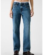 Guess Jeans Blugi relaxed fit cu talie joasa - Bleumarin