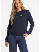 Guess Jeans Bluza de trening cu decolteu la baza gatului si logo - Bleumarin