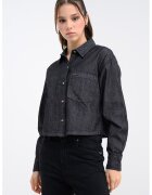 Guess Jeans Camasa relaxed fit de denim cu buzunare - Gri antracit