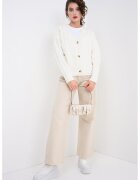Guess Jeans Cardigan din amestec de lana - Crem