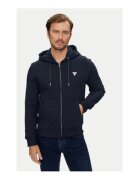 Guess Jeans Hanorac cu fermoar si detaliu logo -