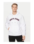 Guess Jeans Hanorac din bumbac cu model logo si gluga
