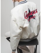 Guess Jeans Jacheta bomber cu logo brodat - Crem