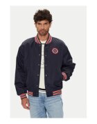 Guess Jeans Jacheta college din poliamida cu nasturi si buzunare laterale