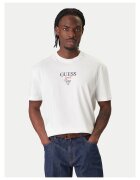 Guess Jeans Tricou barbati alb - bumbac