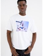 Guess Jeans Tricou de bumbac cu imprimeu foto Allen Iverson - Alb/Albastru azur