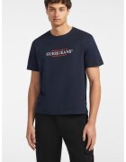 Guess Jeans Tricou de bumbac cu imprimeu logo - Bleumarin