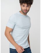 Guess Jeans Tricou din bumbac cu imprimeu logo - Albastru deschis