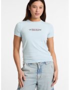 Guess Jeans Tricou slim fit American Tradition - Albastru pal