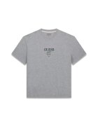 Guess Jeans Tricou supradimensionat din bumbac cu broderie logo - Gri melange