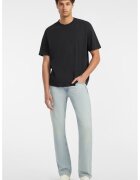 Guess Jeans Tricou supradimensionat din bumbac - Negru