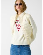 Guess Jeans Vesta cu aspect matlasat - Crem